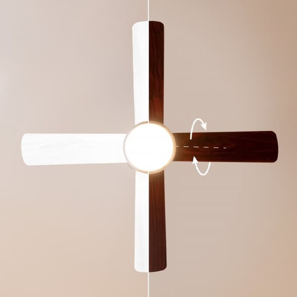 Cecotec 55-W and 42” ceiling fan with LED light, remote control, timer, 3 speed settings, and 4 reversible blades.