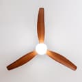 Miniatyrbild 3 av 5: Cecotec 40 W 52" ceiling fan with remote control, Wi-Fi, IP44 protection, 6 speeds, 3 blades, winter-summer mode, and timer up to 8 hours.