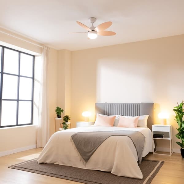 Cecotec 40-W and 42” ceiling fan with DC motor, LED light, remote control, timer, 6 speed settings and 5 reversible blades.