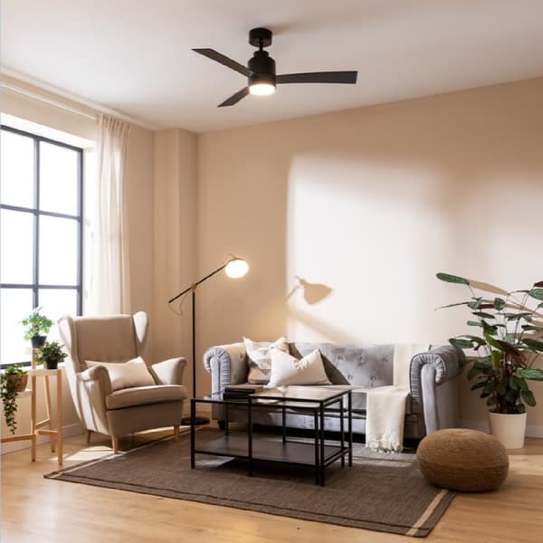 Cecotec 30 W 48" ceiling fan with LED light, remote control, 6 speeds, 3 modes (Low/Medium/High), 3 blades, winter-summer mode, and natural breeze mo