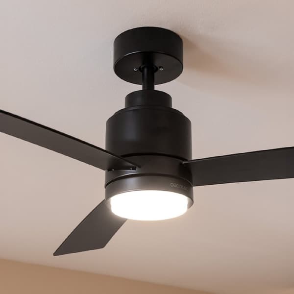 Cecotec 30 W 48" ceiling fan with LED light, remote control, 6 speeds, 3 modes (Low/Medium/High), 3 blades, winter-summer mode, and natural breeze mo