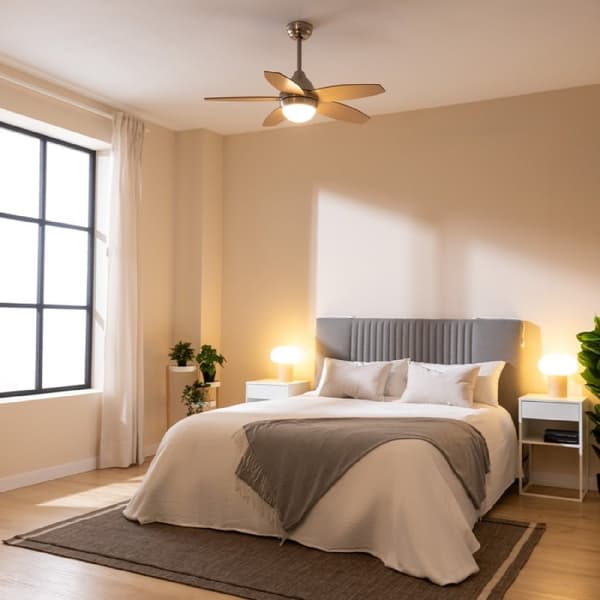 Cecotec 55-W and 42” ceiling fan with LED light, remote control, timer, 3 speed settings and 5 reversible blades.
