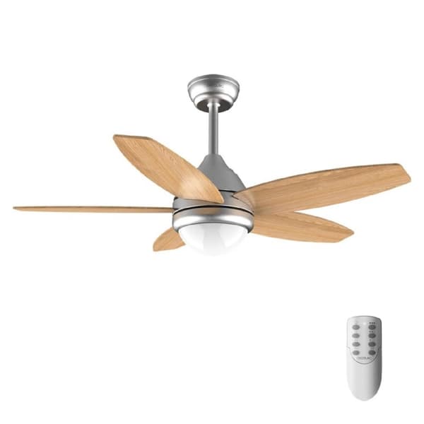 Cecotec 55-W and 42” ceiling fan with LED light, remote control, timer, 3 speed settings and 5 reversible blades.