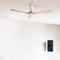 Miniatyrbild 5 av 5: Cecotec 40 W 52" ceiling fan with remote control, Wi-Fi, IP44 protection, 6 speeds, 3 blades, winter-summer mode, and timer up to 8 hours.