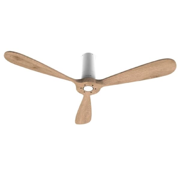 Cecotec 40 W 52" ceiling fan with remote control, Wi-Fi, IP44 protection, 6 speeds, 3 blades, winter-summer mode, and timer up to 8 hours.