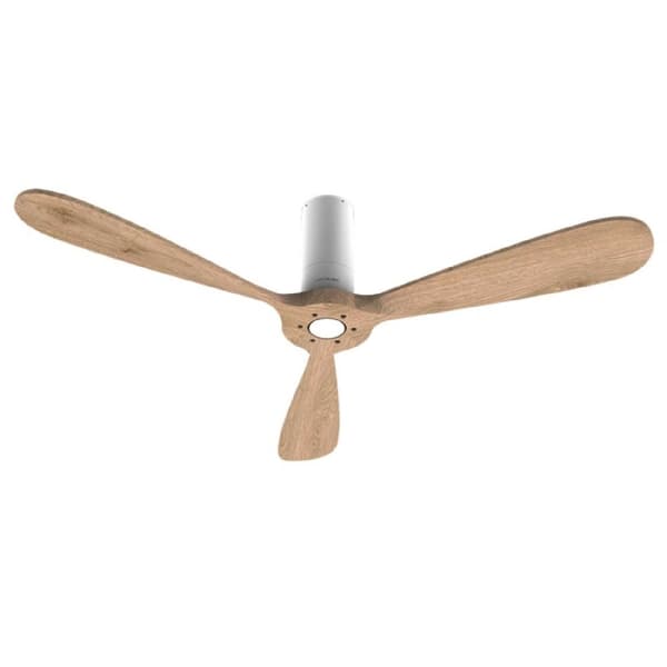 Cecotec 40 W 52" ceiling fan with remote control, Wi-Fi, IP44 protection, 6 speeds, 3 blades, winter-summer mode, and timer up to 8 hours.