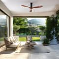 Miniatyrbild 2 av 5: Cecotec 40 W 52" ceiling fan with remote control, Wi-Fi, IP44 protection, 6 speeds, 3 blades, winter-summer mode, and timer up to 8 hours.