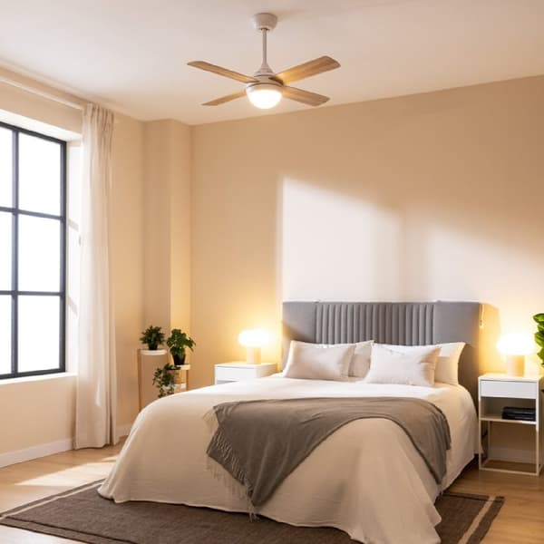 Cecotec 40-W and 42” ceiling fan with DC motor, LED light, remote control, timer, 6 speed settings and 4 reversible blades.