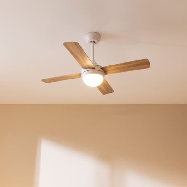 Cecotec 40-W and 42” ceiling fan with DC motor, LED light, remote control, timer, 6 speed settings and 4 reversible blades.