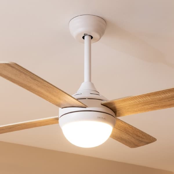 Cecotec 40-W and 42” ceiling fan with DC motor, LED light, remote control, timer, 6 speed settings and 4 reversible blades.