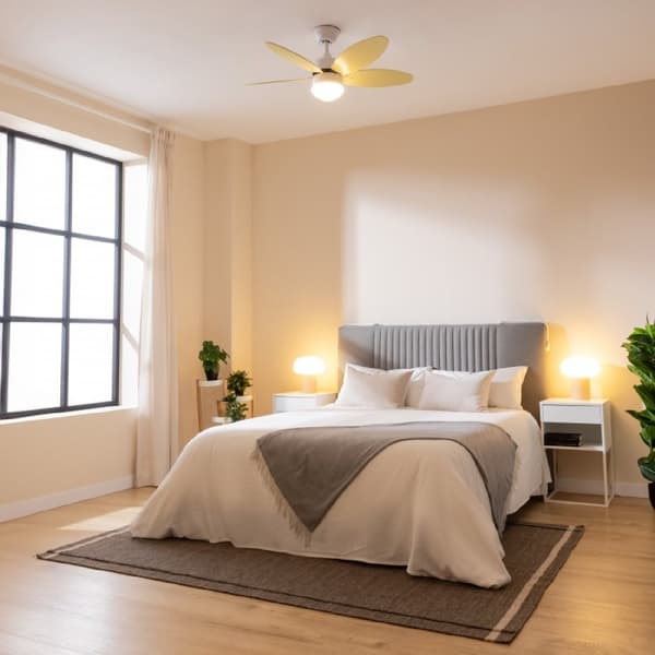 Cecotec 40-W and 42” ceiling fan with DC motor, LED light, remote control, timer, 6 speed settings and 5 reversible blades.