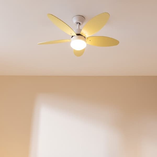 Cecotec 40-W and 42” ceiling fan with DC motor, LED light, remote control, timer, 6 speed settings and 5 reversible blades.