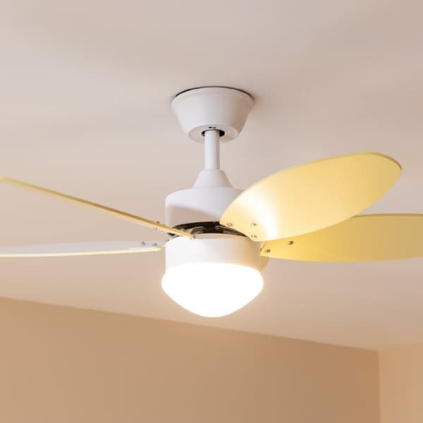 Cecotec 40-W and 42” ceiling fan with DC motor, LED light, remote control, timer, 6 speed settings and 5 reversible blades.