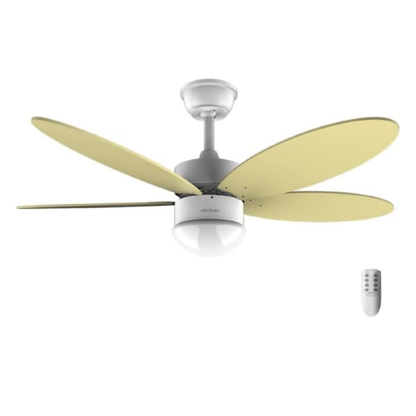 Cecotec 40-W and 42” ceiling fan with DC motor, LED light, remote control, timer, 6 speed settings and 5 reversible blades.