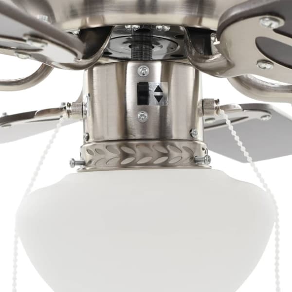 Dekorativ takfläkt med lampa 82 cm mörkbrun