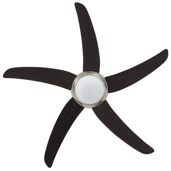 Koristeellinen kattotuuletin valolla 128 cm ruskea