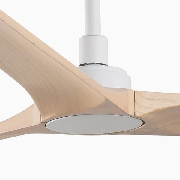 Takfläkt - FARO - Heywood - 3 blad - Stål och trä - Ø132cm Vit