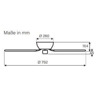 CLASSIC FLAT 75-III takfläkt - CASAFAN - Ø 79,2 cm - Trä - 63 W - 3 hastigheter