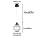 Miniatyrbild 2 av 2: Kristallhängande lampa, modern design, LED-belysning, Svart 1