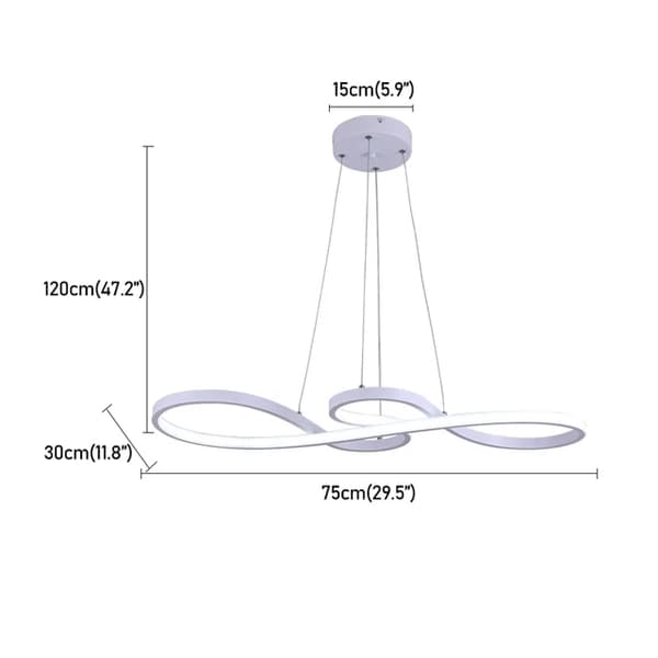 Hængende pendel lampe, nordisk design, LED indendørs belysning, guld L75cm 50W, kold hvid