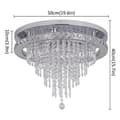 Miniatyrbillede 2 af 2: Luksus Krystal Loftlampe, Smart LED Teknologi, Fjernbetjent Betjening, X30, Varm Hvid