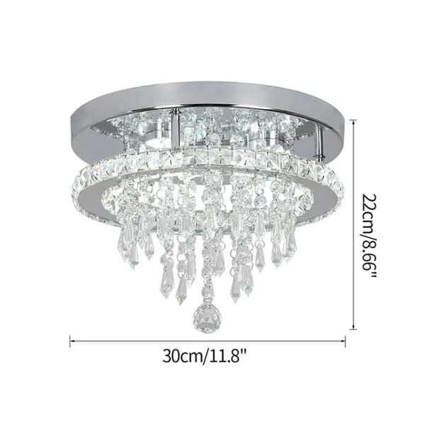 Kristall Taklampa, Modern Design, LED Belysning, Dia12cm 16w, utbytbar