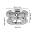Miniatyrbillede 2 af 2: Krystal loftlampe, moderne design, LED-belysning, Dia12cm 16w, udskiftelig
