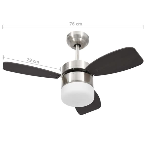 Loftventilatorer - Living loftventilator med lys og fjernbetjening 76 cm mørkebrun