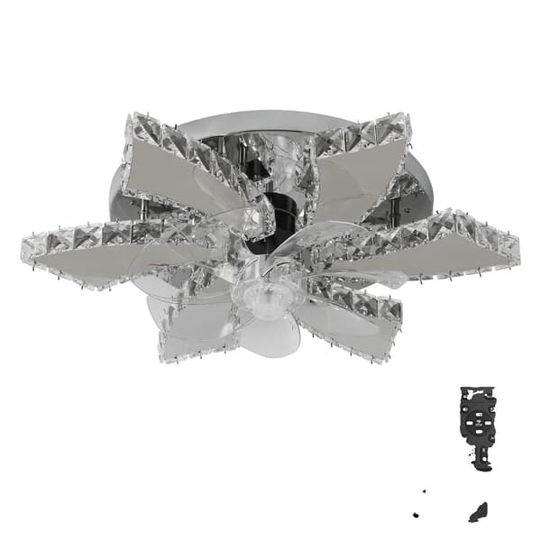 Krystal loftventilator, LED-lys, fjernbetjening, Loftventilator 8012 Ceiling fan 8012