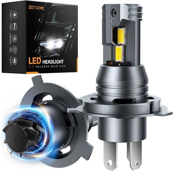 Ampuller LED H4 - Zethors - 100W - 24000LM - 6000K - Plug and Play