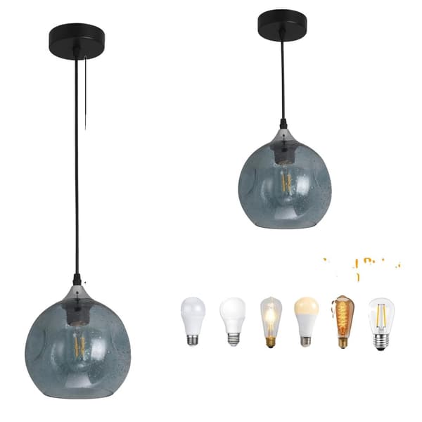 Hængelampe, Moderne Design, Krystal LED Teknologi, Sort, Varm Hvid