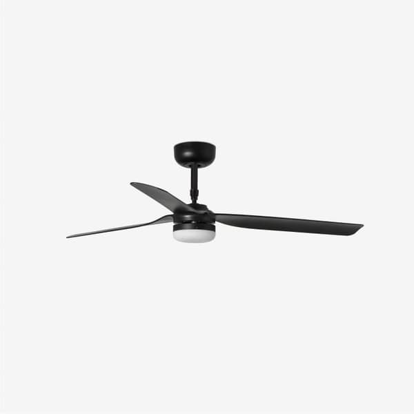 Faro PUNT svart led takfläkt med 3 blad med likströmsmotor