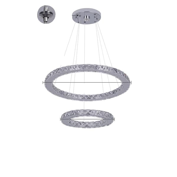 LED Krystal Lysekrone, Moderne Design, Indendørs Belysning, D20x40x60cm, ændrbar
