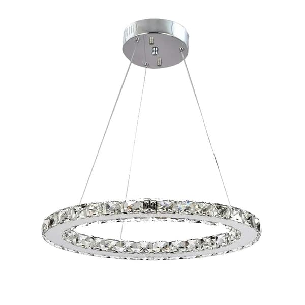 Krystal krone, moderne design, LED vedhæng lys, D57x76cm, Kold Hvid