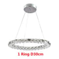 Miniatyrbillede 2 af 2: Krystal krone, moderne design, LED vedhæng lys, D57x76cm, Kold Hvid
