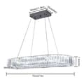 Miniatyrbillede 2 af 2: Krystal krone, moderne design, LED vedhæng lys, D57x76cm, Kold Hvid