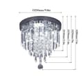 Miniatyrbillede 2 af 2: LED Loftlamper, Krystaldesign, Rustfrit Stål Lysekrone, Type C, udskiftelig