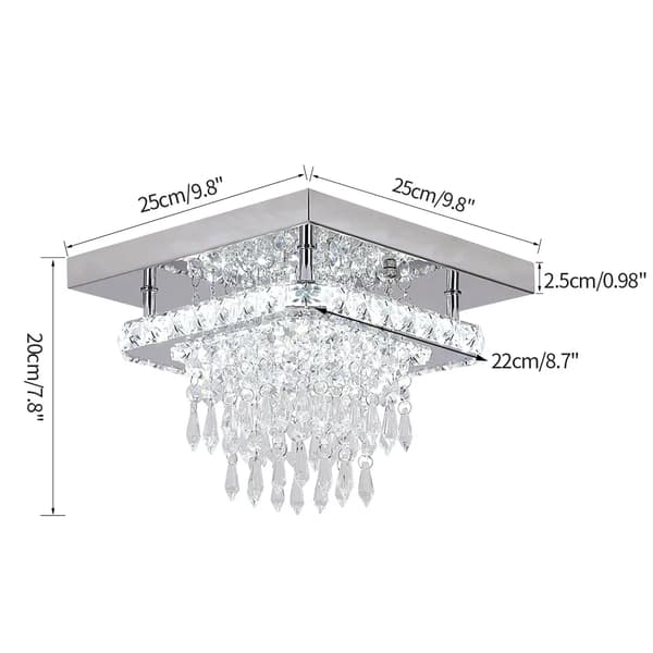 LED Loftlamper, Krystaldesign, Rustfrit Stål Lysekrone, Type C, udskiftelig
