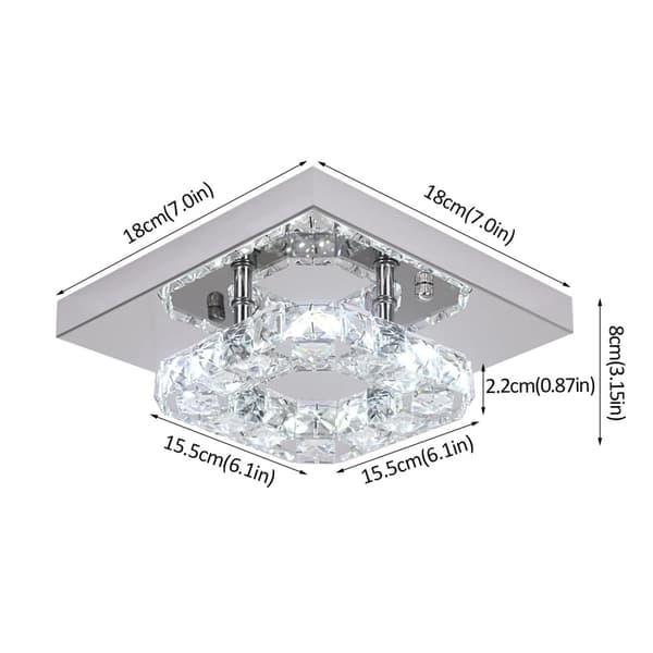 Riipusvalaisin, Kristallisuunnittelu, LED-valaistus, W 45cm, himmennettävä