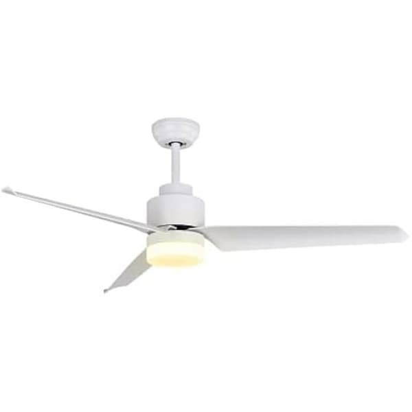 SPC Conforto DC Max 2 - Takfläkt med justerbar ljusstyrka i 3 toner, supertyst och effektiv 43W DC-motor, Ø132