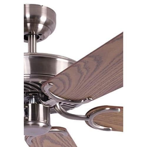 Pepeo Potkuri takfläkt - patinerat silver - vändbara ek/flätade blad - 132 cm