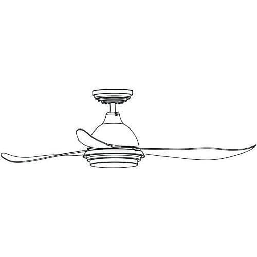 Ultrasnabb Pepeo Low Consumption med Raja 3in1 LED-takfläkt, 122cm - 122122016