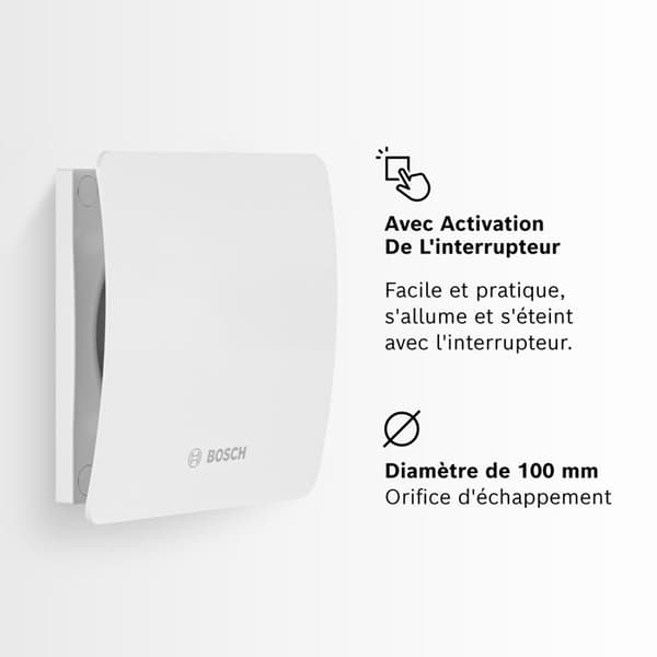 Bosch Fläkt 1500 W100 Vägg- och takfläkt 230 V 95 m³/h 100 mm