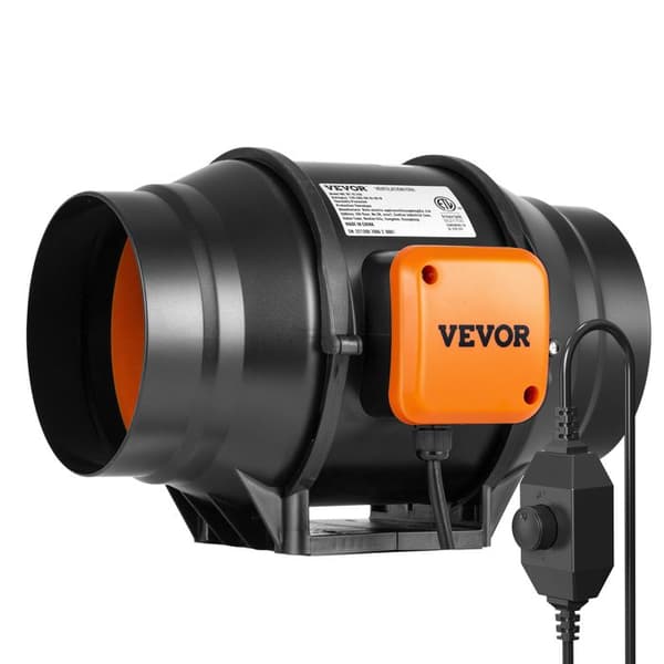 Inline kanalfläkt-VEVOR152,4 mm, tyst luftutsug 550m³/h Variabel hastighetskontroll AC-motor