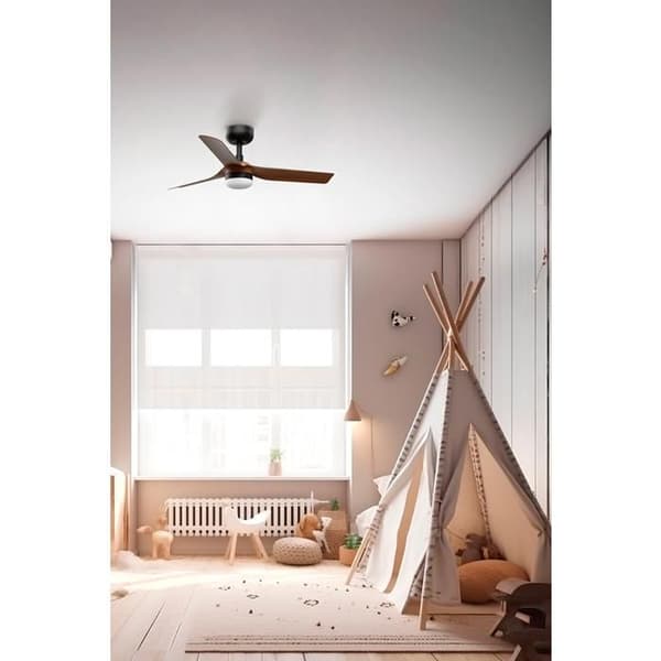 Takfläkt med MINI PUNT LED-ljus - FARO BARCELONA - Vit - 6 justerbara hastigheter - LED 10W