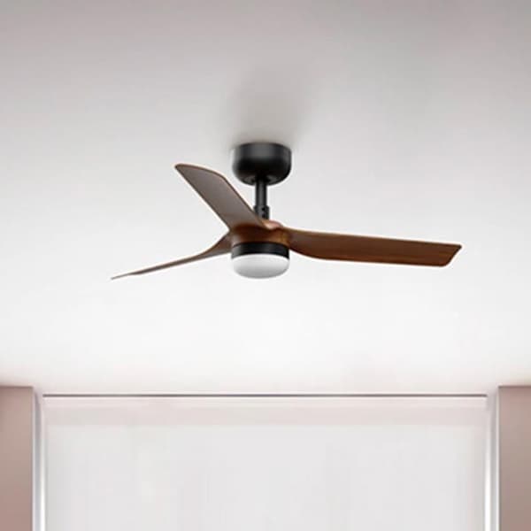 Takfläkt med MINI PUNT LED-ljus - FARO BARCELONA - Vit - 6 justerbara hastigheter - LED 10W