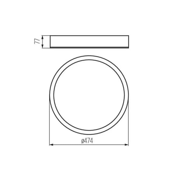 Taklampa med sockel 3 x E27 ron