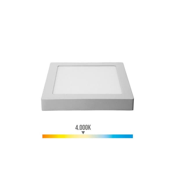 Fyrkantig LED-taklampa EDM - 20W - 1500 lumen - 4000K - Krom - 31593