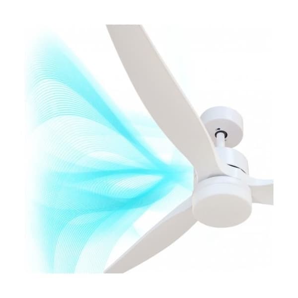GRUNKEL Takfläkt med LED-ljus 132cm diameter vit