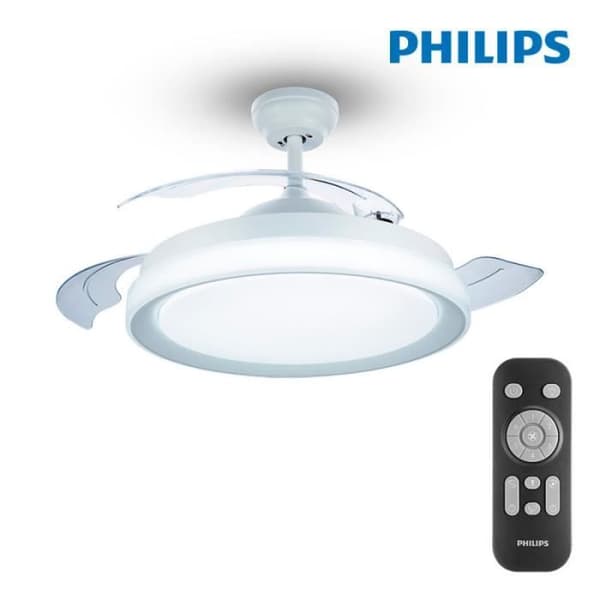 LED Takfläkt - GREENICE - Modell Atlas Vit - Effekt: 28 35W - Philips fjärrkontroll